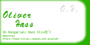 oliver hass business card